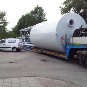 Silo ligt klaar voor transport